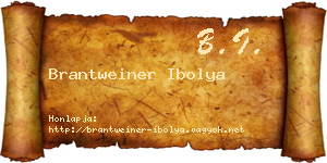 Brantweiner Ibolya névjegykártya